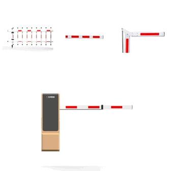 Traffic RFID Barrier Gate Equipment & Heavy-Duty Metal Straight Bar Boom Gate Systems