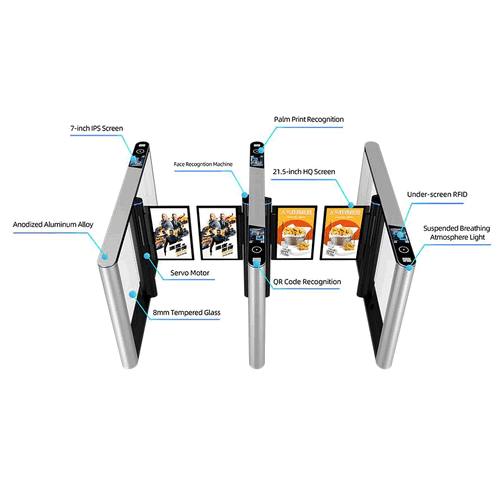 Anti Collision RFID QR Code Swing Turnstile Smart City Project Pintu Pintar Kota