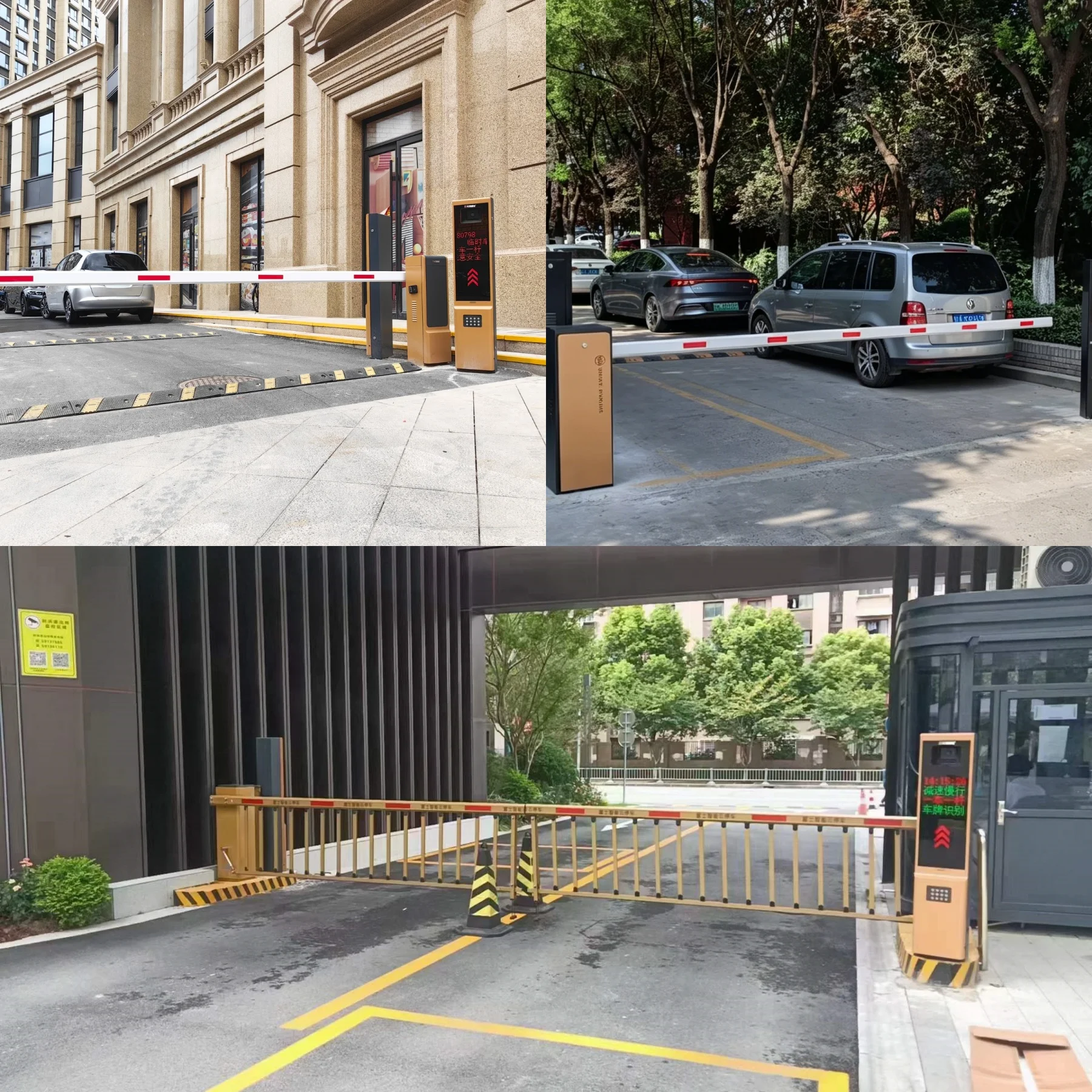 All-in-One ANPR Smart Parking Management System with Integrated High-Speed Traffic Boom Barrier Gate